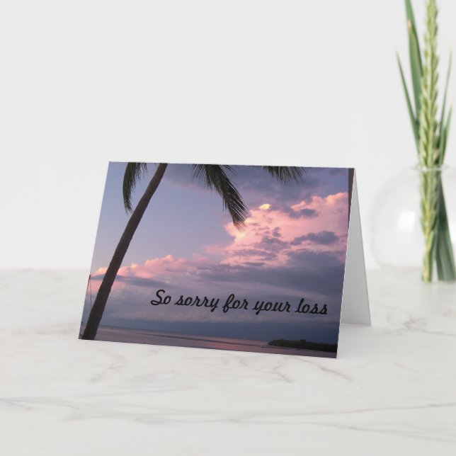 Nuances de pourpre ciel Carte de sympathie (Devant)