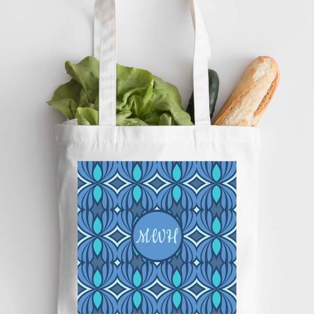 Nuances de Sac fourre-tout Monogramme bleu (Créateur téléchargé)