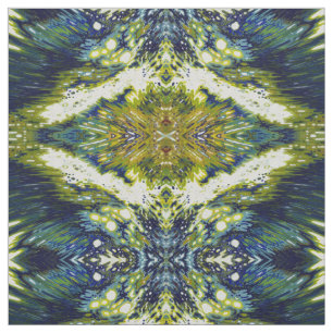 Nuances de tissu bleu et vert de Boho par la cour