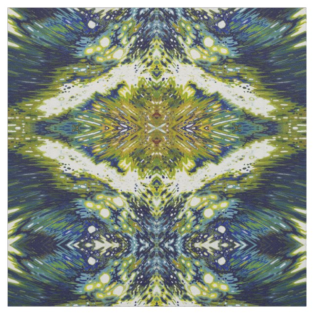 Nuances de tissu bleu et vert de Boho par la cour (Échantillon)