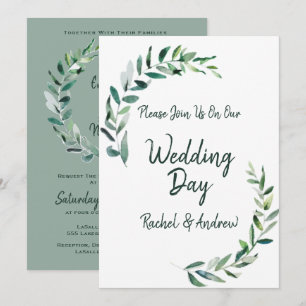 Nuances de vert - Faire-part de mariage