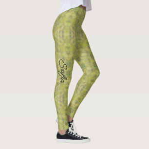 Nuances de Vert Personnaliser Nom Qualité Leggings