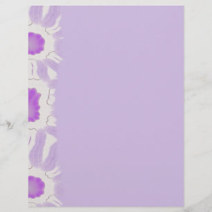 Nuances de Violet Floral Retro Motif Abstrait