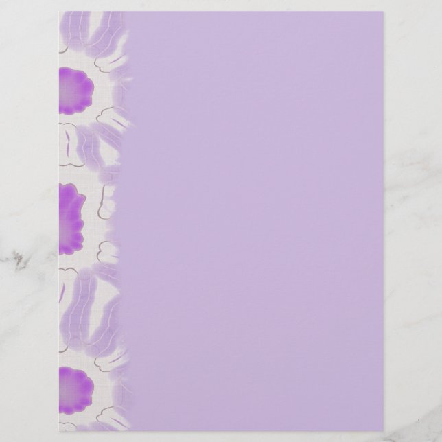 Nuances de Violet Floral Retro Motif Abstrait (Devant)