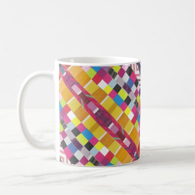 Nuancier rouge diagonale et bouchon coloré Mug (Gauche)