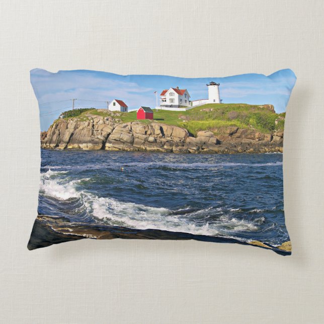Nubble Light, Cape Neddick Maine Accent Coussin (Dos)