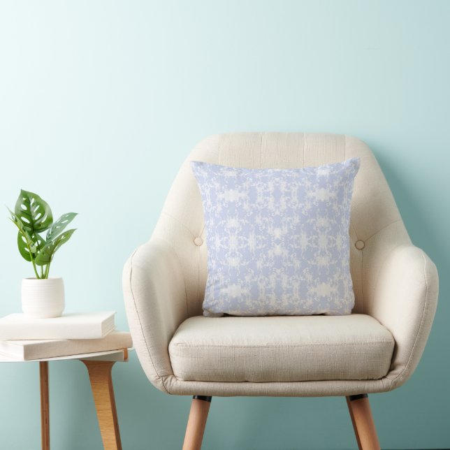 Nuélya – Coussin Décoratif Bleu Nuage Doux (Chaise)