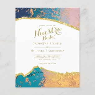 Nuestra Boda AGATE Gold Mariage espagnol INVITE