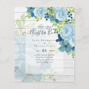 NUESTRA BODA BUDGET Floral Bleu Dusty