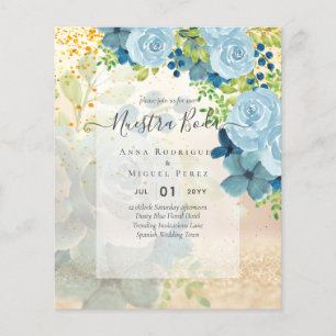 NUESTRA BODA BUDGET Floral Bleu Dusty