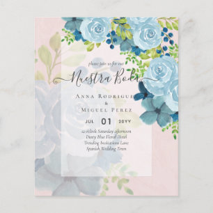 NUESTRA BODA BUDGET Floral Bleu Dusty