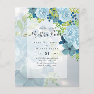 NUESTRA BODA BUDGET Floral Bleu Dusty