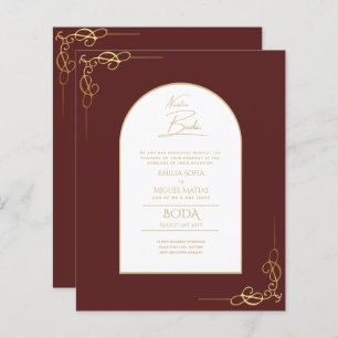 Nuestra Boda Budget Or Accent Invitation bilingue