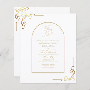 Nuestra Boda Budget Or Accent Invitation bilingue