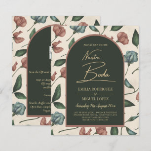 Nuestra Boda Emerald Green Terracotta Fall Invitat