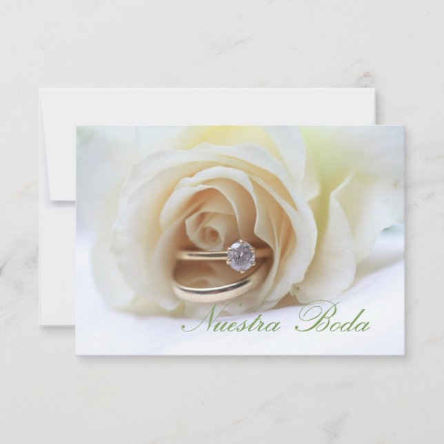 Nuestra Boda - faire-part de mariage espagnole (Devant)