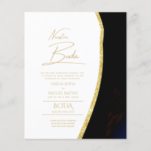 Nuestra Boda Gold Texte AGATE Mariage INVITE