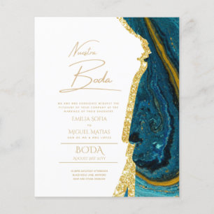 Nuestra Boda Gold Texte AGATE Mariage INVITE