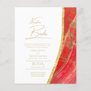 Nuestra Boda Gold Texte AGATE Mariage INVITE