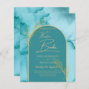 NUESTRA BODA Turquoise Turquoise Gold Wedding INVI