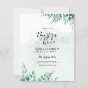 NUESTRA BODA Verdure Faire-part de mariage espagno