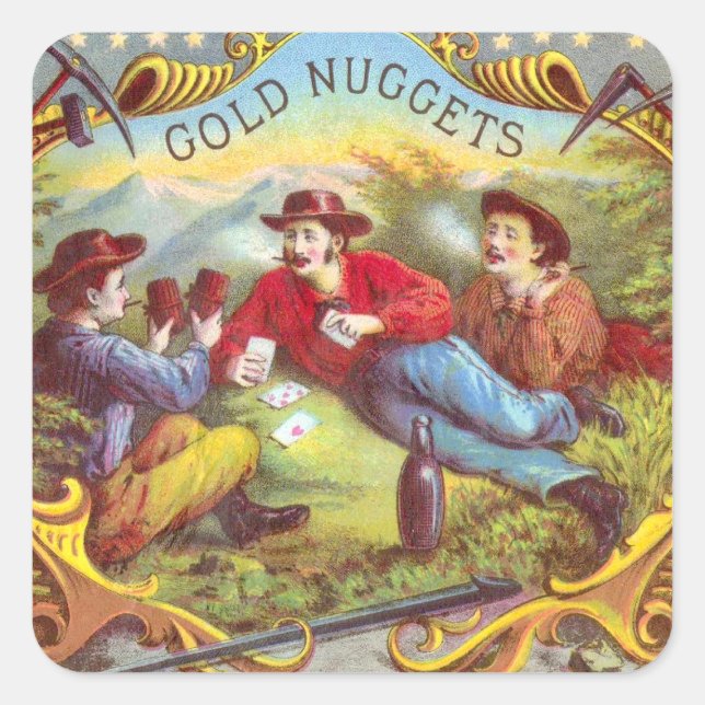 Nuggets d'or Antique Étiquette Cigar (Devant)