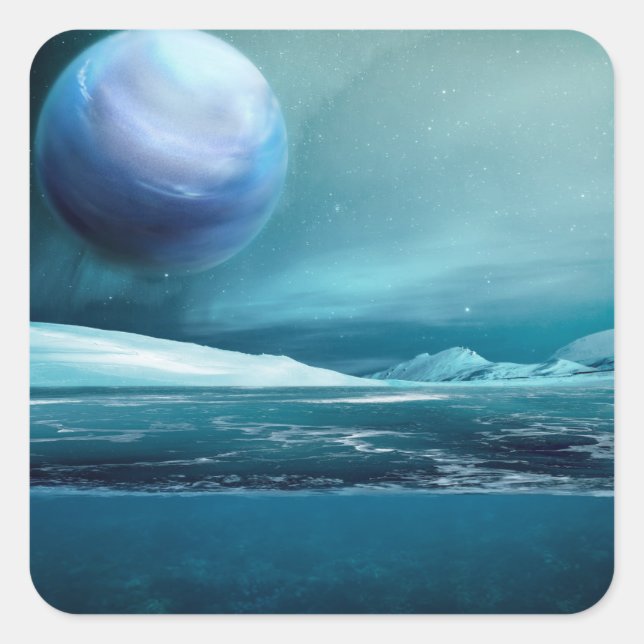 Nuit arctique d'hiver et autocollants brillants de (Devant)