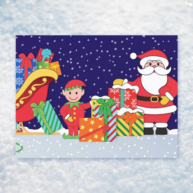 Nuit avant Noël Carte postale (Créateur téléchargé)