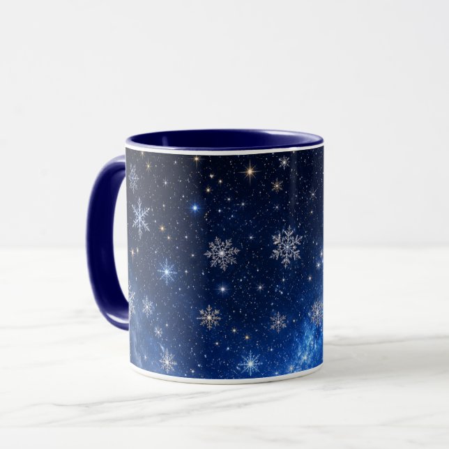 NUIT CÉLESTE ÉTOILÉE BLEUE | TASSE CÉLESTE (Devant gauche)