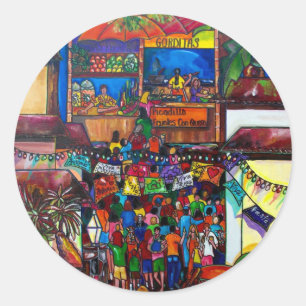 Nuit dans le vieux San Antonio Sticker