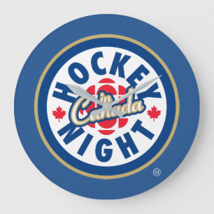 Nuit de hockey au Canada Logo Horloge