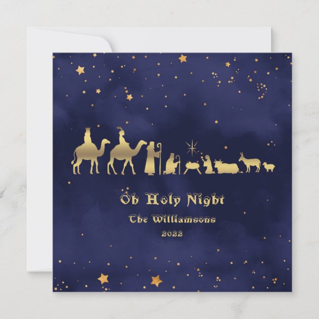 Nuit de Noël dorée personnalisée  (Devant)