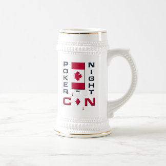 Nuit de tisonnier dans la tasse de Stein de bière