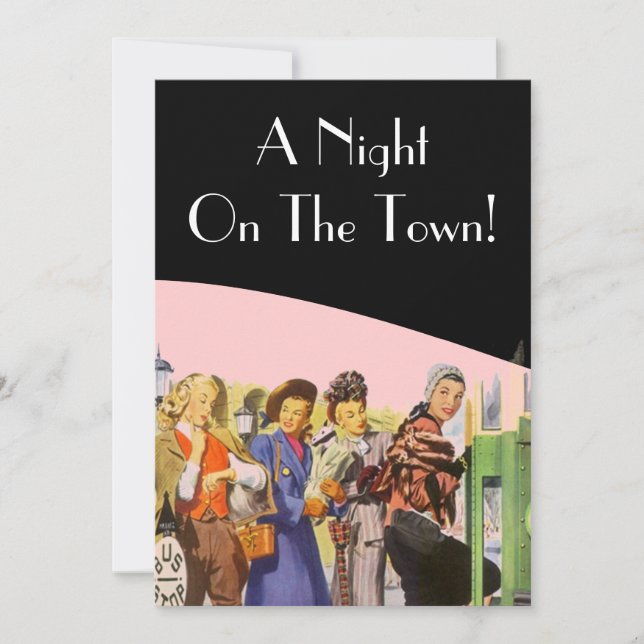 Nuit Des Invitations Rétro Sur La Bachelorette De  (Devant)