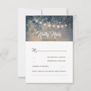 Nuit d'été romantique Mariage rustique RSVP