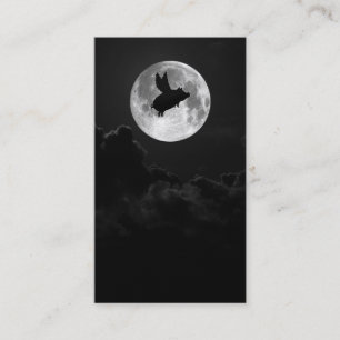 nuit du carte de visite de cochon volant