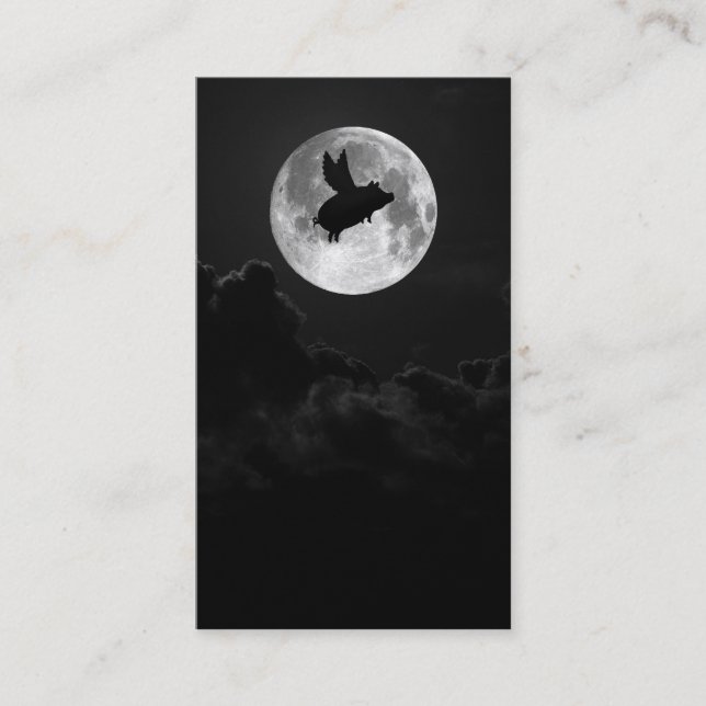 nuit du carte de visite de cochon volant (Devant)