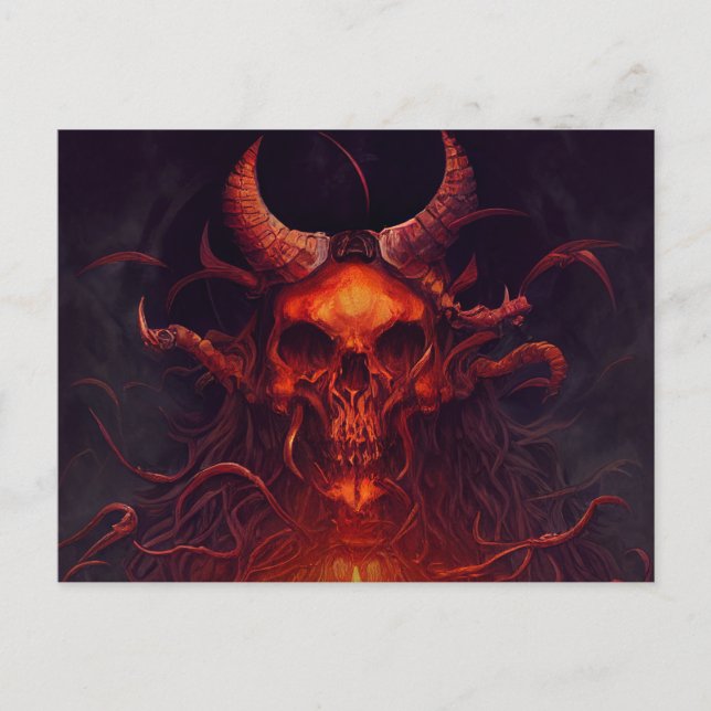 Nuit effrayante d'Halloween avec carte postale de  (Devant)