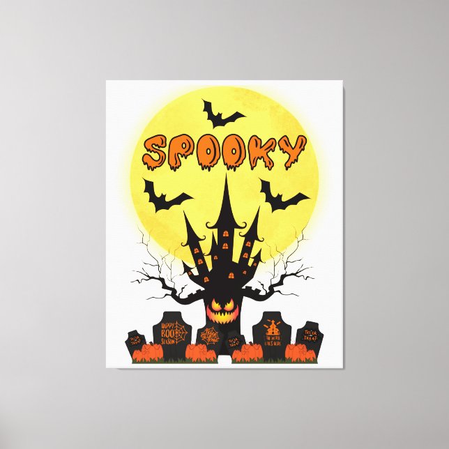 Nuit éffrayante Halloween Canevas (Recto)
