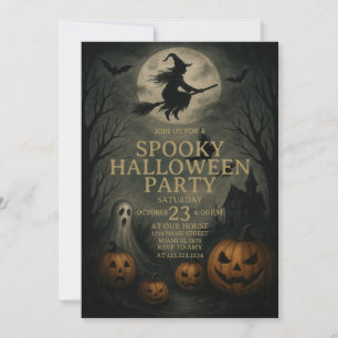 Nuit éffrayante Halloween Costume Fête Invitation