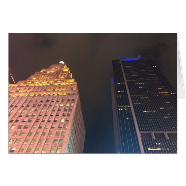 Nuit en ville, carte (Devant horizontal)