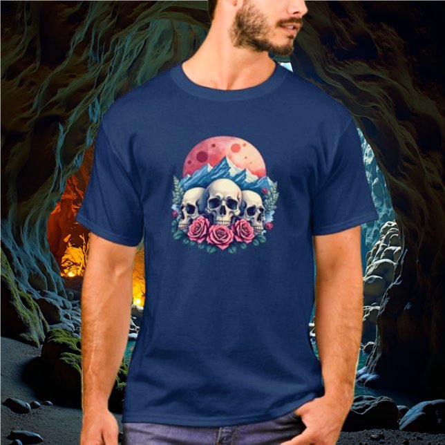 Nuit éternelle - Crânes et T-shirt Rose (Créateur téléchargé)