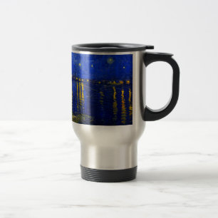 Nuit étoilée au-dessus de la tasse 2 de voyage d