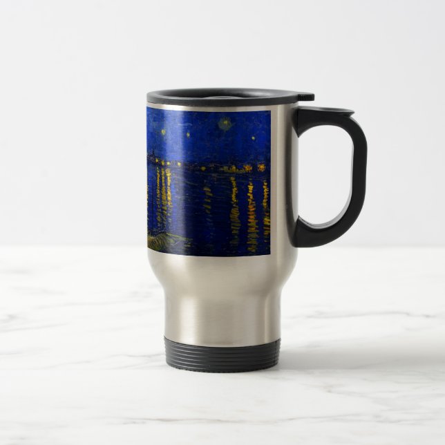 Nuit étoilée au-dessus de la tasse 2 de voyage de (Droit)