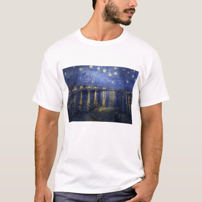 Nuit étoilée au-dessus du T-shirt du Rhin - Van (Devant)