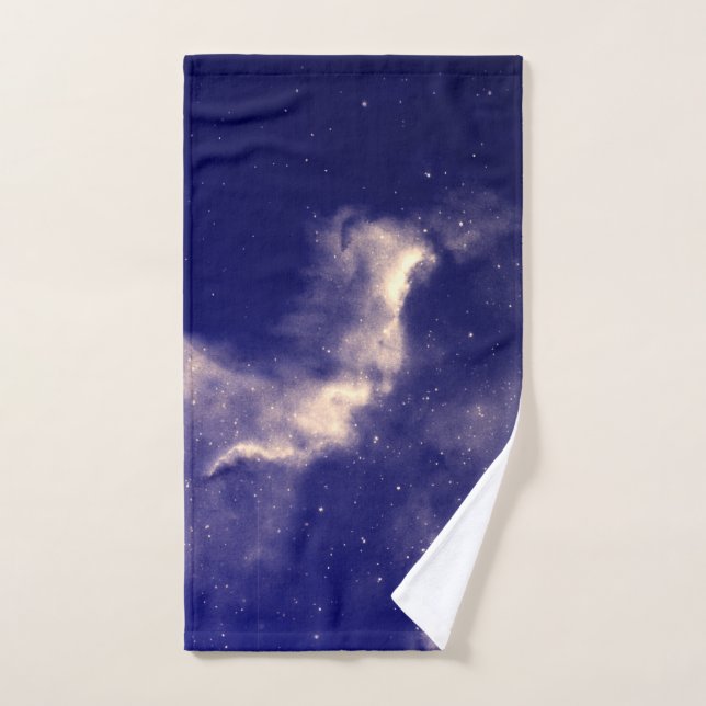 Nuit étoilée avec galaxie (Serviette à main)