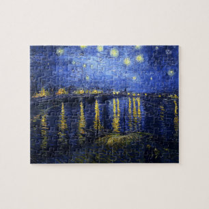 Nuit étoilée de Van Gogh au-dessus du puzzle du