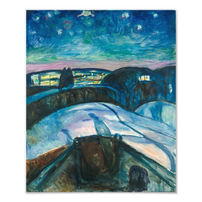 Nuit étoilée | Edvard Munch | Photo Print (Devant)
