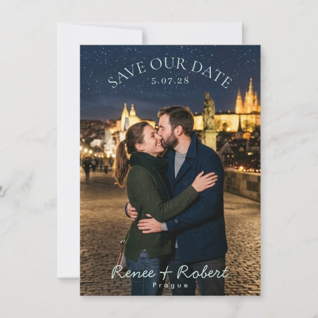 Nuit étoilée Mint Save The Date (Devant)