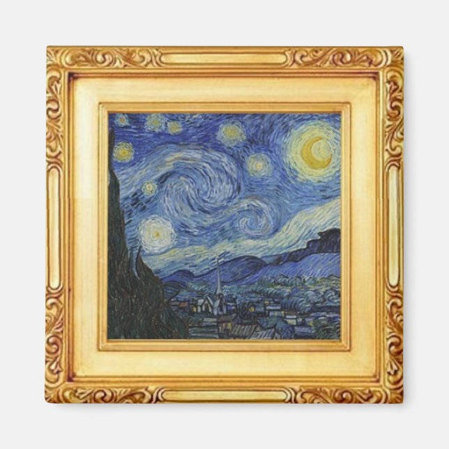 Nuit étoilée par Vincent Van Gogh - Magnet (Devant)